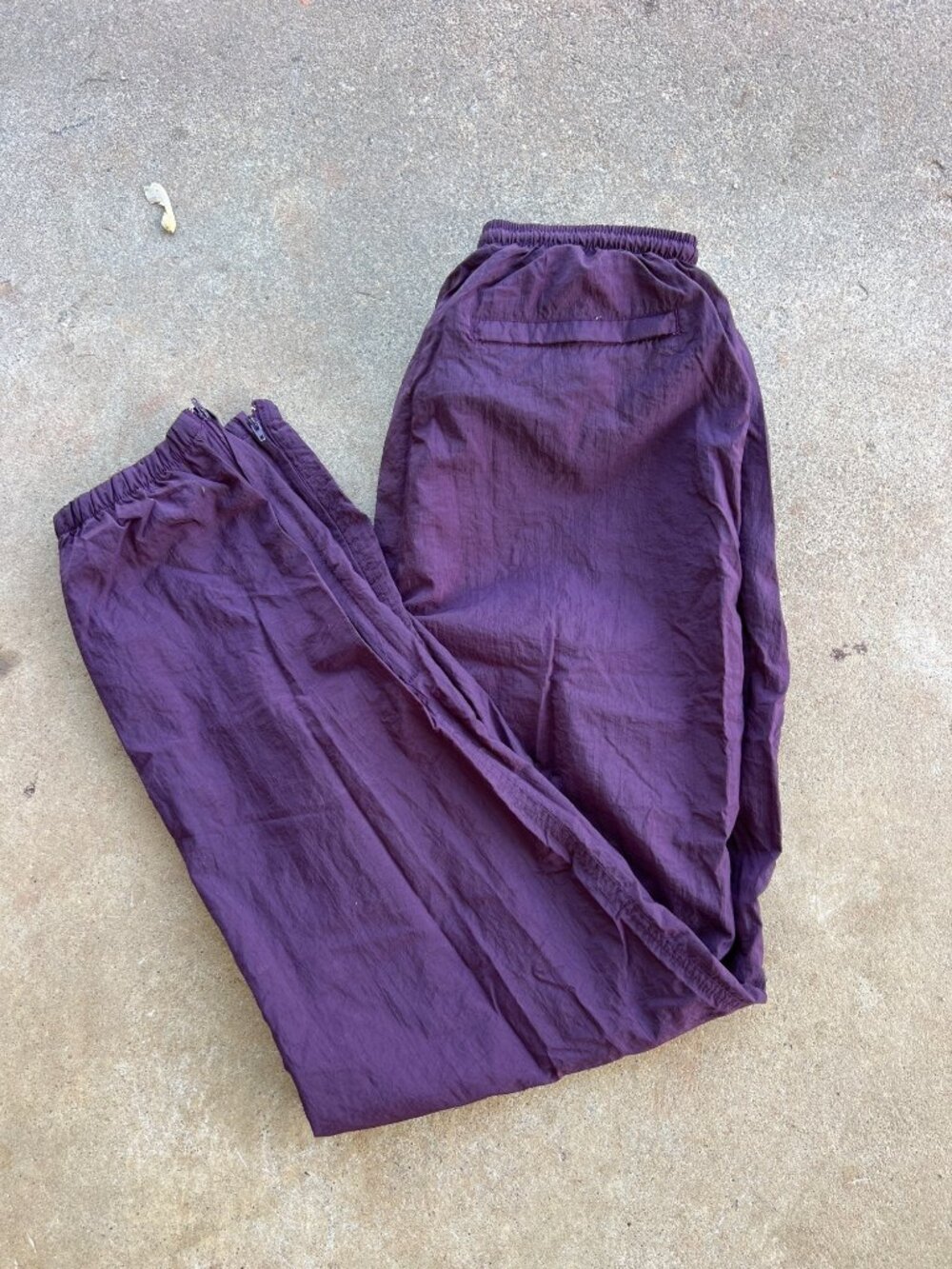 Vintage Nike Purple Nylon Track Pants Size L Elastic Waist Lightweight K3